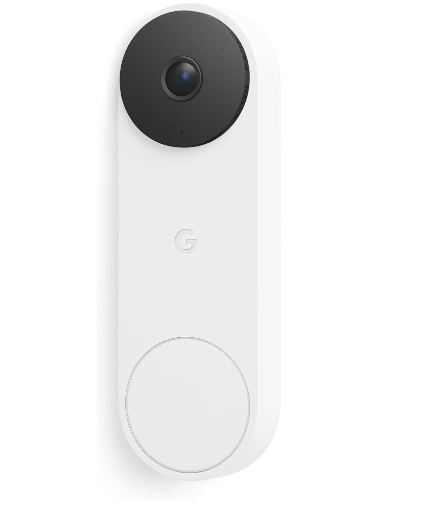 Google Nest Doorbell (Wired, 3rd Gen)  2K Video and Gemini, Live View, Night Vision, 2Way Audio  Works with Google Home  2025 Model  Snow