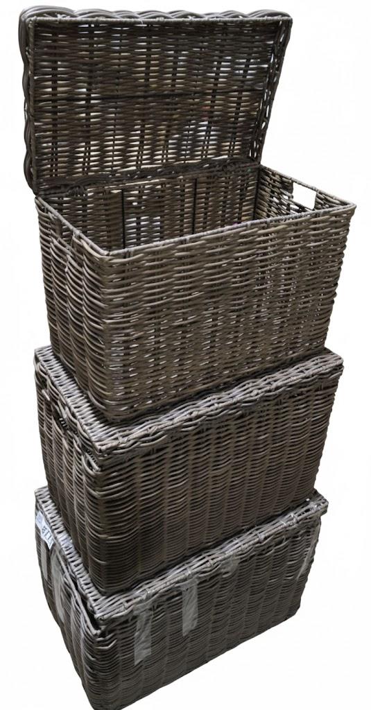 Set of Basket 3 Pack (26"x17"x17", 24"x14"x17", 22"x12"x16"