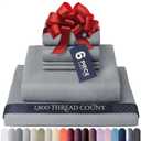 BELADOR Silky Soft Full Sheet Set - Luxury 6 Piece Bed Sheets for Full Size Bed, Secure-Fit Deep Pocket Sheets with Elastic, Breathable Hotel Sheets and Pillowcase Set, Wrinkle Free Oeko-TEX Sheets (02 Gray)