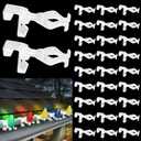 100pcs Gutter Clips for C7 C9 Christmas Lights, Plastic Christmas Light Clips for Hanging Outdoor String Lights, Roof Gutter Hooks for Xmas Halloween Holiday Dcor (Transparent)