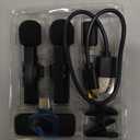 2 Pack Wireless Lavalier Microphone for iPhone iPad and Android Phone, Lapel Mic Plug and Play Wireless Mic Noise Reduction Mini Microphone for Video Recording Interview Podcast Vlog YouTube Tiktok (Mic 2 (2 TX + 1 RX))