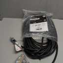 50 FT Outdoor Extension Cord with Multiple Outlets, 12 Gauge Heavy Duty Black Extension Cord Waterproof with 3 Outlet, 3 Prong Power Cord for Garden and Home Use Indicator Light, ETL Listed