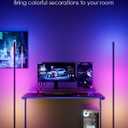 YIKBIK 2PCS RGB+W Corner Floor Lamp, 65" Color Changing 24V LED Floor Lamp with Cool White Bluetooth APP Remote Control Music Sync Atmospheres Lamp 16 Million DIY Colors for Living Room Bedroom