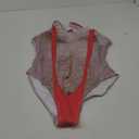 One Piece Swimsuits for Women Hairy Chest Bathing Suit Funny Novelty Fake Muscles Beachwear Borat Swimsuit (Medium)