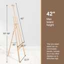 Falling in Art Easel Stand for Painting, Adjustable Wooden Easels for Painting Canvas Up to 42", Folding Art Easel for Drawing, Wedding Sign and Poster, Suitable for Kids and Adults