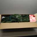 5ft Pre-Lit Artificial Pencil Green Christmas Tree with Warm White 200 LED Lights, Hinged Realistic Slim Xmas Tree w/Sturdy Metal Stand, 610 Tips for Home, Office, Party Decoration