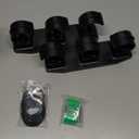 Fishing Rod Racks for Boat/Wall/Truck Bed, 3-Poles Storage Holders with Rubber Band Clips 2 Packs