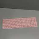 V3 Wireless Keyboard and Mouse with Single Backlit, Metal Panel, Bluetooth/2.4G Rechargeable Computer Keyboard and Mouse Combo Silent Lighted Full Size Cute Keyboards-Pink