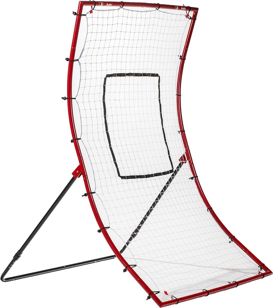 Franklin Sports Baseball Rebounders + Pitchback Nest - Pitch Return Trainer + Rebound Net with Attachable Pitching Target- All Angle Fielding Rebound Net for Grounders + Pop Flies, MLB Baseball Rebounder - 68 x 48 inch Rebounder Net
