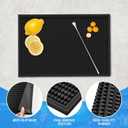 Bar Mat - Premium 18"X12" Rubber Bar Mats for Countertop, Non-slip Dish Drying Pad & Bartender Mat with for Fast Drying, Ideal Bar Tools for Home Bar, Cocktail Set, And Kitchen Use(Black)