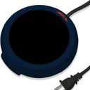 Large & Safe Candle and Jar Warmer Plate, Anti-Slip Felt Bottom, Flameless Release Scent, Candle Jar Warmer, Coffee Warmer, Mug Warmer, Cup Warmer, Tea Warmer Desk for Your Home & Office (Dark Blue)