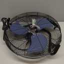TEMPWARE 20 Inch High Velocity Industrial Floor Fan, 3-Speed Heavy Duty Metal Cradle Floor Fans with 360 Tilt for Warehouse, Workshop, Garage, Factory and Basement, Black & Blue