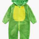 Toddler Kids Baby Animal Onesie Costume Cartoon Romper Hooded Zipper Fleece Jumpsuit Clothes Girls Dresses 12M