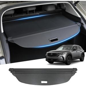 Retractable Cargo Cover for 2023 2024 2025 Mazda CX-50, Rear Trunk Cover Compatible with 2023 2024 2025 Mazda CX50 Security Shielding Shade No Gap Car Accessory Black, Carbon Fiber