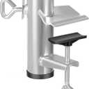 Patio Umbrella Holder Deck Umbrella Clamp Heavy Duty Steel Patio Umbrella Clamp Bench Buddy Deck Umbrella Stand Fixed Clip for Deck,Bleachers,Tailgates,Railing,Boats,Poles,Fences,Picnic Table (Silver)
