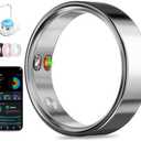 Smart Ring with Vibration Alerts, health tracker ring with Body Temperature Monitor, Heart Rate, Sleep & Fitness Tracking, Waterproof Activity Ring for Men & Women, No App Fees (Gunmetal Gray, 6#)