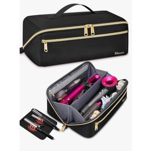 Mancro Hair Tools Travel Bag Compatible with Shark Flexstyle, Wide-open Hot Hair Tool Organizer with Separate Heat Resistant Mat, Hair Accessories Organizer for Straighteners, Curling Iron