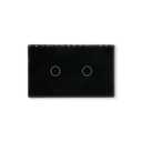 Smart Switch Aluminum Frame,2.5D Glass Panel,4.65 X 2.83 X 1.26 Inches,Need Neutral Wire,2.4GHz WiFi,Work with Tuya/Smart Life,App/Voice Control,Black 2 Button