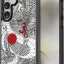 Rosarnnah Compatible for Samsung Galaxy S25 Plus Case Cute Aesthetic - Durable Shockproof 6.6 ft Drop Impact Phone Case Cover with Funny Fashion Chinese Dragon Design 6.7" Black