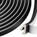 Foam Weather Stripping Door Seal Strip for Small Gap, V Shape Self-Adhesive Door Weatherstripping Door Frame Insulation for Winter,Draft Blocker,Dustproof Tape33Feet,Black