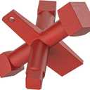 Ximoon 6 Way Cleanout Plug Wrench Replacement for Pasco J40042 Plumbing Wrench,Heavy Duty Iron countersunk Clean Out Plugs Drum Traps Plumbing Tool (Red)