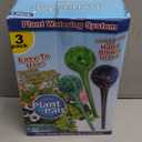 Plant Watering Globe Set, Set of 3, Indoor & Outdoor, Colorful Multicolored Hand-Blown Glass for Everyday Use