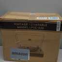 LP&No.1 Record Player with Stereo Speakers, 3-Speed Belt-Drive Turntable for Vinyl Records with Wireless Playback and Auto-Stop, Walnut Wood