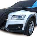 MORNYRAY Waterproof Car Cover All Weather Snowproof UV Protection Windproof Outdoor Full Coupe/Cabrio Car Cover, Universal Fit for (Fit Coupe/Cabrio Length 218227 inch, Blue)