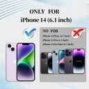 ankofave Magnetic for iPhone 14 Phone Case for Women/Men, Shockproof Matte Luxury Soft Metallic Luster Design with Camera Lens Protector, Compatible with Magsafe Case for iPhone 14 6.1"-Purple