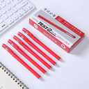 JANEMO 12pcs Ballpoint and Gel Pens - Frosted Carbon Neutral 0.5mm Business Office Supplies (Black)
