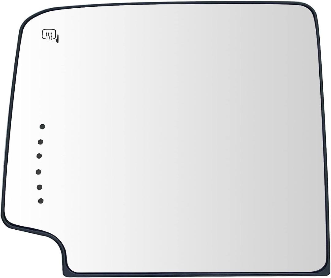 Left Driver Side Heated Towing Mirror Glass Replacement For 2014-2017 Silverado GMC Sierra 1500 2500 3500, Upper Side Mirror With Backing Plate and Rear Holder, Heated Exterior Mirror with Turn Signal