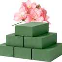Mkobon 6 Pack Floral Foam Blocks, Green Plant Dry & Wet Flower Arrangement Foam, Styrofoam Block for Fresh and Artificial Flowers, Decor Supplies for Wedding, Home, Garden (5.5"L x 3.1"W x 1.6"H)