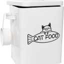 Vumdua Dog and Cat Food Storage Container, Farmhouse Pet Food Containers with Lid and Dry Food Scoop, Durable Airtight Great Gift for Pet Owners (Medium)