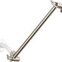 11 Inch Adjustable Shower Head Extension Arm With Locking Set Screw, Singing Rain Brass Nickel Brushed Angle Height Adjustable, Easy To Install, G1/2 Universal Connector Compatible (Nickel Brushed)