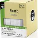 Dritz 9406W Non-Roll Woven Elastic, White, 3/4-Inch by 18-Yard