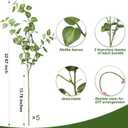 HyeFlora 5PCS Artificial Eucalyptus Leaves Stem Plants for Spring Decor, 32.7 inch Fake Leaves Greenery Branches Green Shrubs Silk Faux Foliage DIY Stems for Festival Home Kitchen Farmhouse(Green)