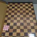 Cutting Boards for Kitchen, Checkered Cutting Board Upgraded, Acacia Wood Chopping Board with Juice Grooves & Handles, Large Butcher Block Serving Tray with Gift Box, 16.5" x 11.6" x 0.8"