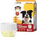 Disposable Dog Diapers for Female Dogs – Super Absorbent Pet Pants with Leak-Proof Core, Soft Breathable Material, Elastic Waist (L(10pcs))