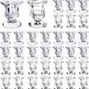 36 Pcs Candlestick Holders 2 Style Taper Candle Holders Bulk Small Glass Candle Holder for Wedding Table Centerpiece Home Party Decor