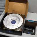 TRQ Rear Brake Pad and Rotor Set Semi Metallic Drilled Slotted Solid Rotors Compatible with 1997-2002 Ford Expedition 1999-2004 F-150 2002 Lincoln Blackwood 1998-2002 Navigator