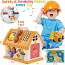 Toys for 1-2 Year Old Gifts, Montessori Toddlers Toys with Sound & Lights, 8 in 1 Multi-Functional House Toy for Boys Girls, Early Educational Learning Toy for First Birthday