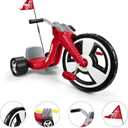 Radio Flyer Big Flyer Sport, for Kids 3-7, Chopper-Style Tricycle with 16-Inch Front Wheel, Adjustable Seat, Chrome Handlebars, Removable Racing Pennant, Performance Grip Tread, Tricycle for Kids, Large