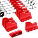 42-Tool Magnetic Wrench Organizer, Customizable Wrench Organizer Set for Tool Box, Wrench Holder for Tool Drawer Storage (RED, 42 PCS)