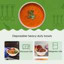 Homestockplus 16 Oz Disposable Paper Bowls - Heavy Duty Small Disposable Bowls - Made from Natural Bagasse for Cereal, Rice, French Fries - Convenient and Compostable [100/Pack]