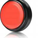 Record Talking Button Easy Button Recording Voice Button Funny OfficeToys Multifunctional Dog Buttons Talk for Communication-Classroom-Friendly Recordable Sound Buttons Buzzer ButtonBlack+Red