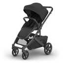 UPPAbaby Cruz V3 Stroller - from Birth + Car Seat Compatible - Full-Size, Reversible Seat - Infant Insert, Bug and Rain Shields Included - Jake (Charcoal/Carbon Frame/Black Leather) MFD 04/2025