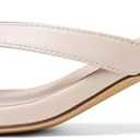 Uacllcau Kitten Heels Sandals for Women Square Open Toe Flip Flops Strappy Heels for Women Sandals Slides, Size 6