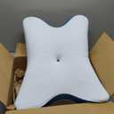 Cervical Pillow for Neck Pain Relief - Ergonomic Neck Pillow for Sleeping Contour Memory Foam Pillows with Cooling Pillowcase, Orthopedic Bed Pillow for Side Back Stomach Sleepers (Light Blue)