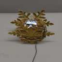 DG-Direct Christmas Tree Topper Lighted with 6 Projected Patterns, Led Rotating Magic Snowflake, 3D Hollow Glitter Lighted Silver Snow Tree Topper for Christmas Tree Decorations, Gold