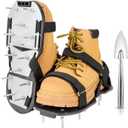 Lawn Aerator Shoes for Grass - Pre-Assembled Grass Aerator Shoes for Lawn - Soil Yard Aerator Tool for Aerating Patio Garden, Black